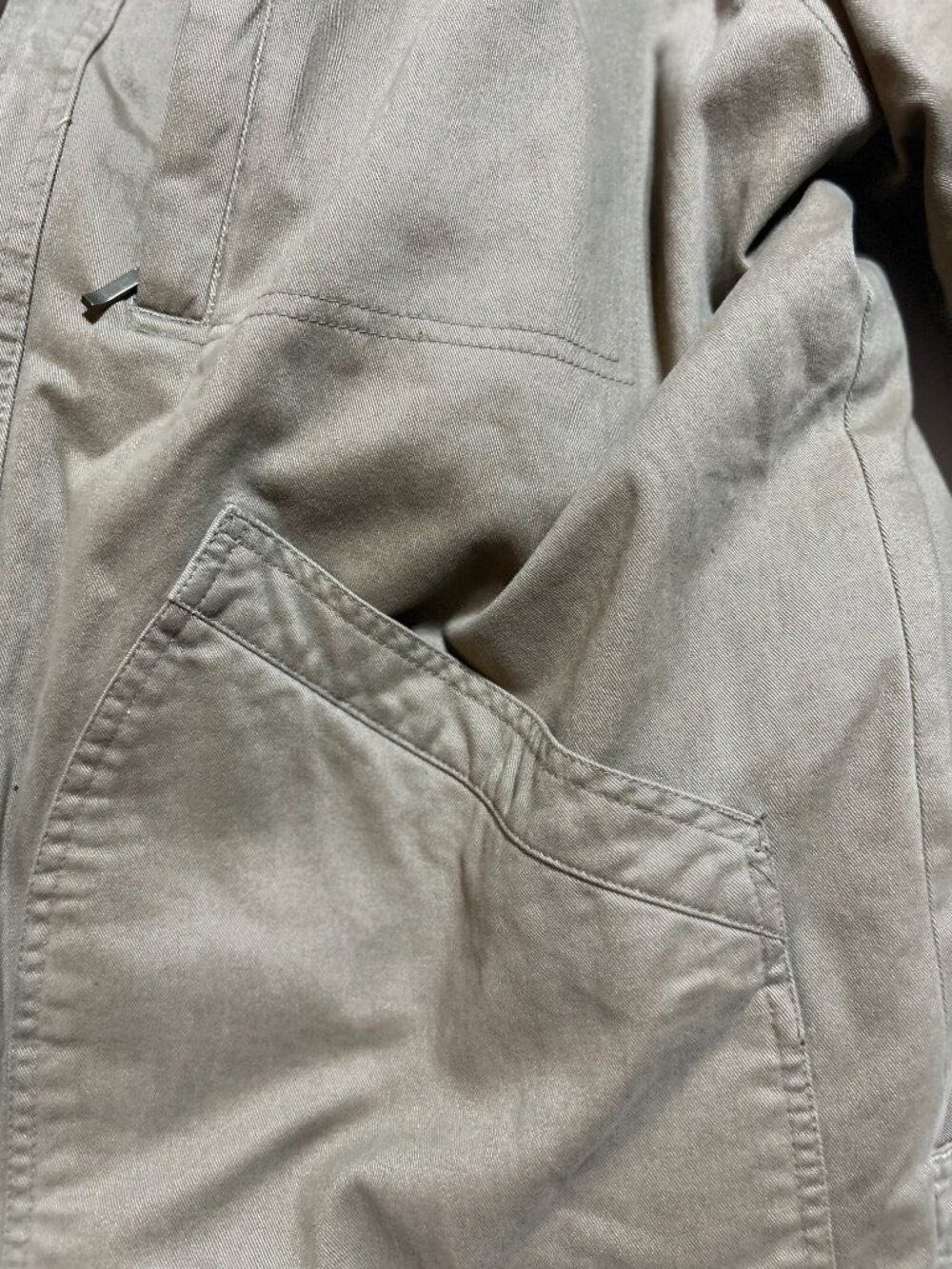 Vintage Aberdeen Authentic Canvas barn chore coat jacket;Leather Collar; XL; zip - Picture 10 of 15